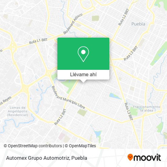 Mapa de Automex Grupo Automotriz