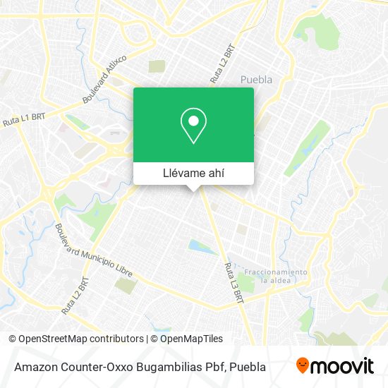 Mapa de Amazon Counter-Oxxo Bugambilias Pbf