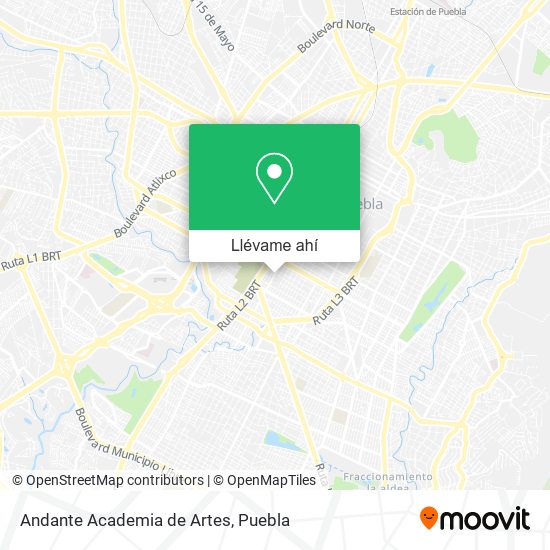 Mapa de Andante Academia de Artes