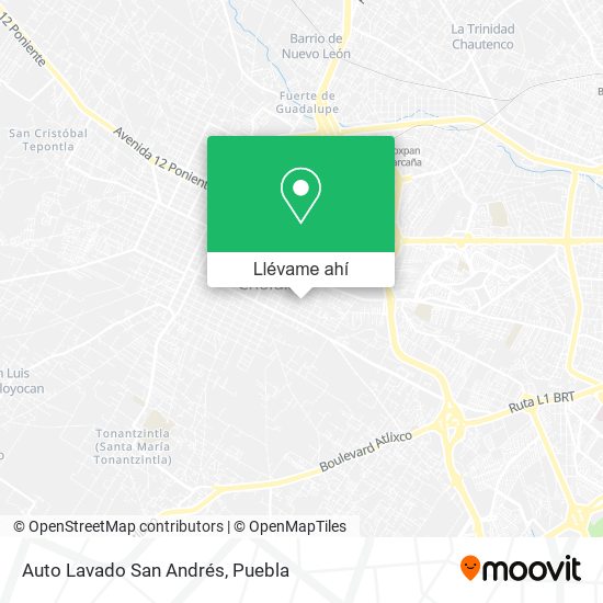 Mapa de Auto Lavado San Andrés