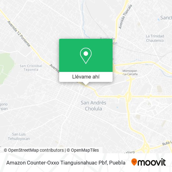 Mapa de Amazon Counter-Oxxo Tianguisnahuac Pbf