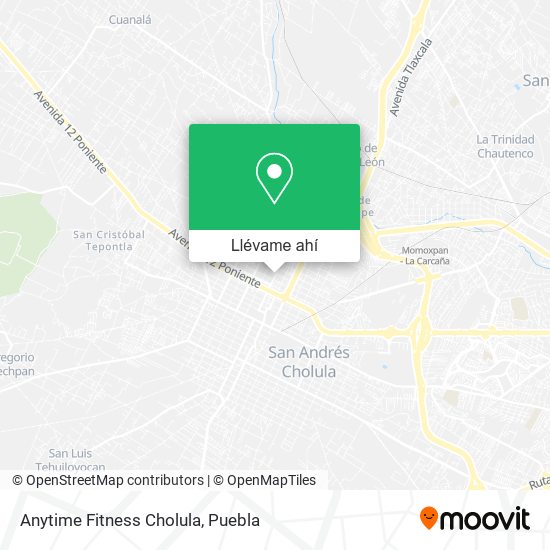 Mapa de Anytime Fitness Cholula