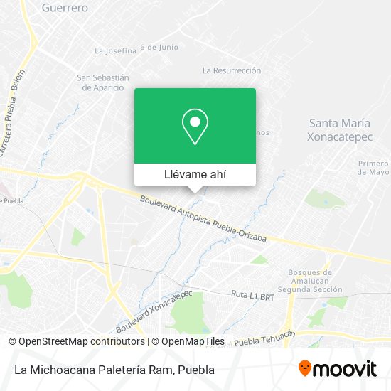 Mapa de La Michoacana Paletería Ram