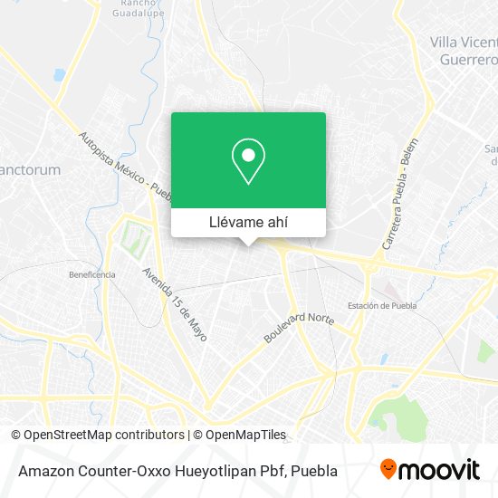 Mapa de Amazon Counter-Oxxo Hueyotlipan Pbf