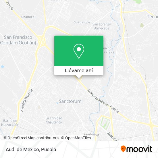 Mapa de Audi de Mexico