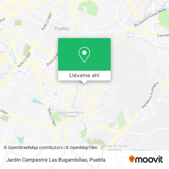 Cómo llegar a Jardín Campestre Las Bugambilias en Puebla en Autobús?