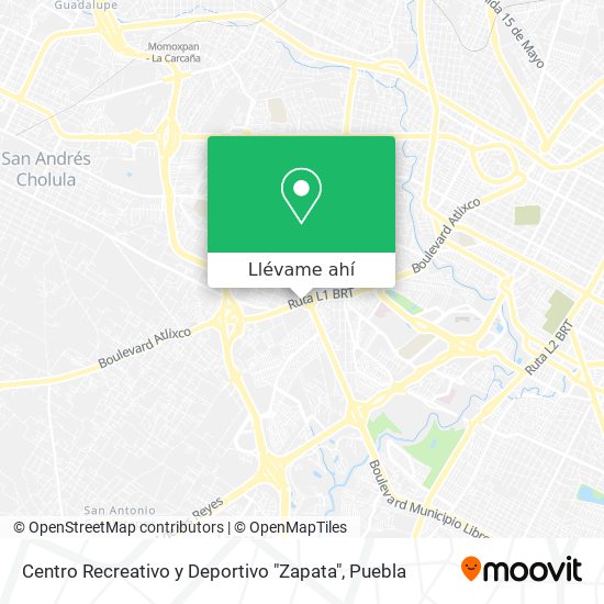 Mapa de Centro Recreativo y Deportivo "Zapata"