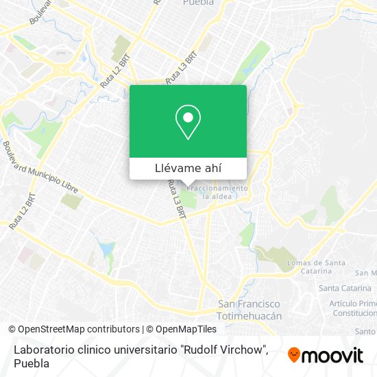 Mapa de Laboratorio clinico universitario "Rudolf Virchow"