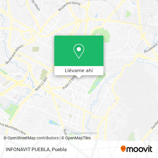 Cómo llegar a INFONAVIT PUEBLA en San Andrés Cholula en Autobús?