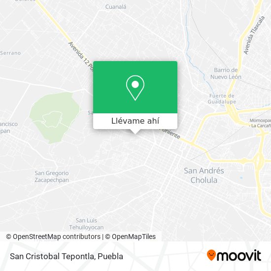 Cómo llegar a San Cristobal Tepontla en San Jerónimo Tecuanipan en Autobús?