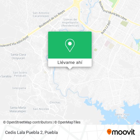 Mapa de Cedis Lala Puebla 2