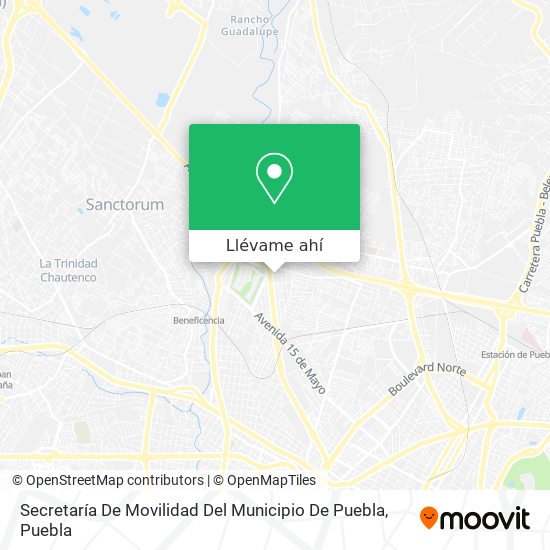 Mapa de Secretaría De Movilidad Del Municipio De Puebla