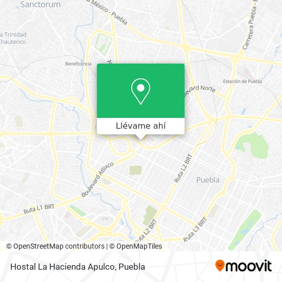 Mapa de Hostal La Hacienda Apulco