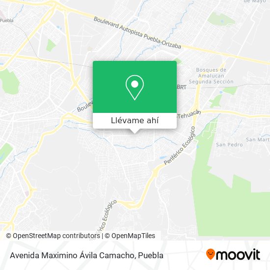 Mapa de Avenida Maximino Ávila Camacho