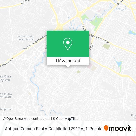 Mapa de Antiguo Camino Real A Castillotla 12912A_1