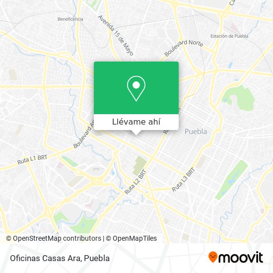 Cómo llegar a Oficinas Casas Ara en San Andrés Cholula en Autobús?