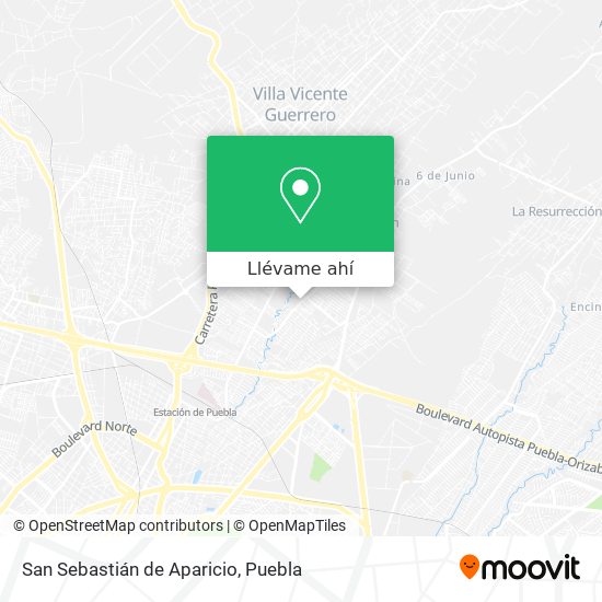 Cómo llegar a San Sebastián de Aparicio en Puebla en Autobús?