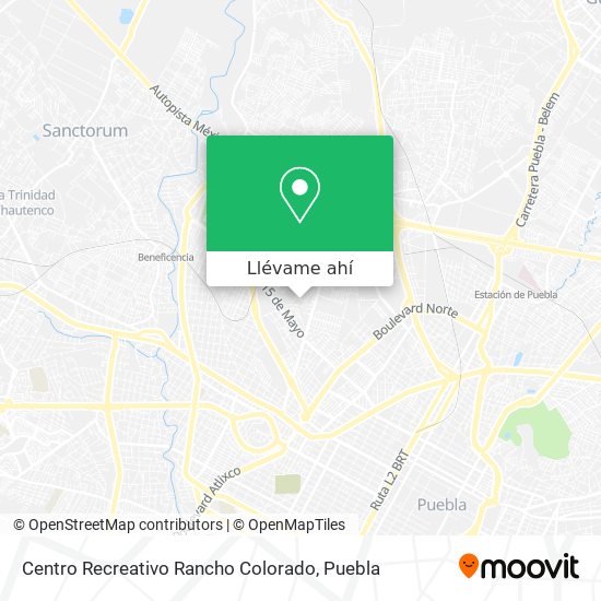 Cómo llegar a Centro Recreativo Rancho Colorado en San Pedro Cholula en  Autobús?