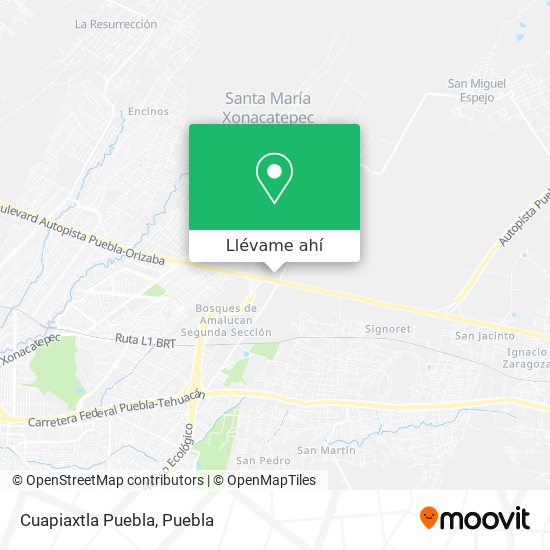 Mapa de Cuapiaxtla Puebla