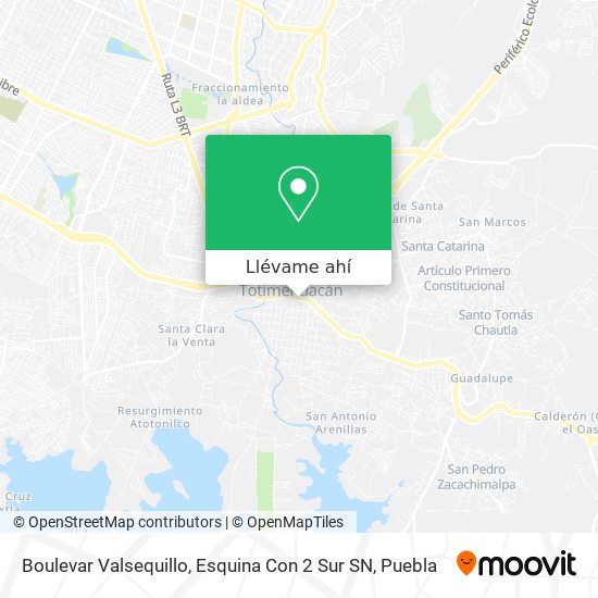 Cómo llegar a Boulevar Valsequillo, Esquina Con 2 Sur SN en Puebla en  Autobús?