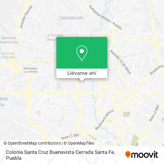 Cómo llegar a Colonia Santa Cruz Buenavista Cerrada Santa Fe en San  Gregorio Atzompa en Autobús?