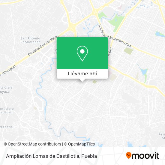Mapa de Ampliación Lomas de Castillotla