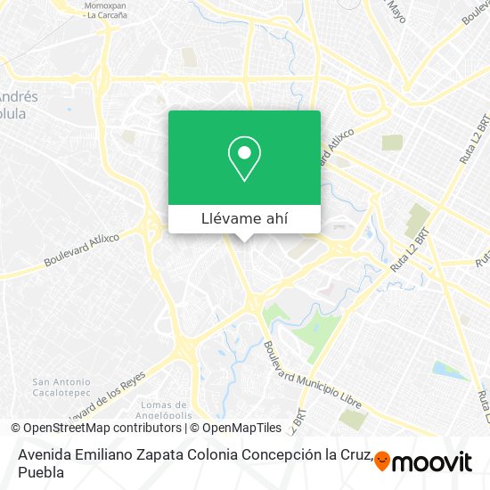 Mapa de Avenida Emiliano Zapata Colonia Concepción la Cruz