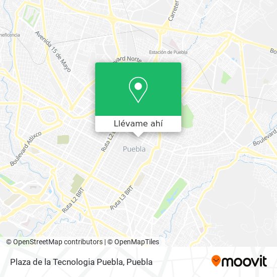 Mapa de Plaza de la Tecnologia Puebla