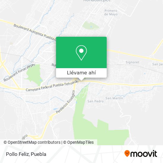 Cómo llegar a Pollo Feliz en Puebla en Autobús?