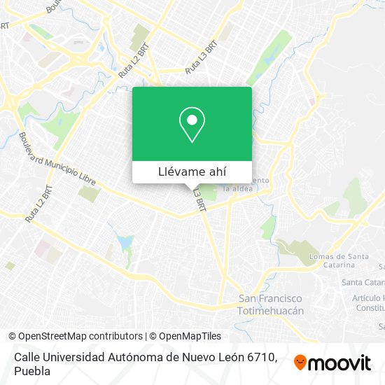 Mapa de Calle Universidad Autónoma de Nuevo León 6710