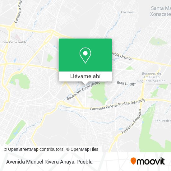 Cómo llegar a Avenida Manuel Rivera Anaya en Puebla en Autobús?