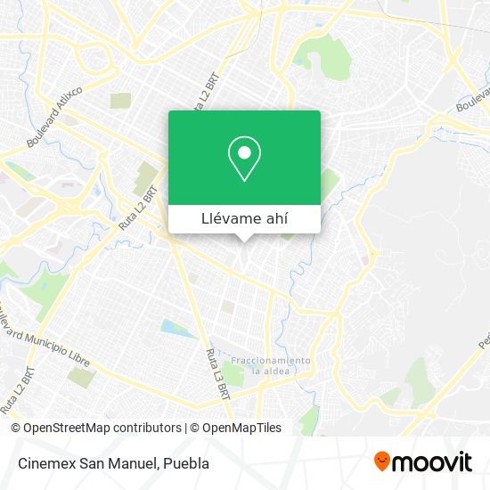 Mapa de Cinemex San Manuel