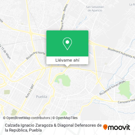 Mapa de Calzada Ignacio Zaragoza & Diagonal Defensores de la República