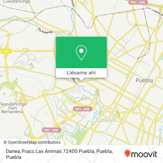 Mapa de Danea, Fracc Las Ánimas 72400 Puebla, Puebla