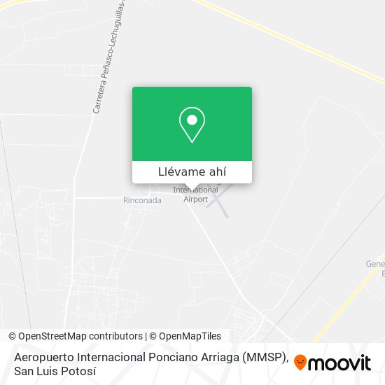 Mapa de Aeropuerto Internacional Ponciano Arriaga (MMSP)