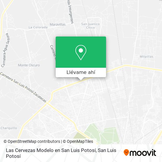 Mapa de Las Cervezas Modelo en San Luis Potosí