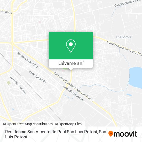 Mapa de Residencia San Vicente de Paul San Luis Potosí