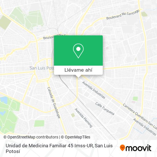 Mapa de Unidad de Medicina Familiar 45 Imss-UR