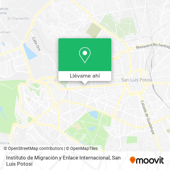 Mapa de Instituto de Migración y Enlace Internacional