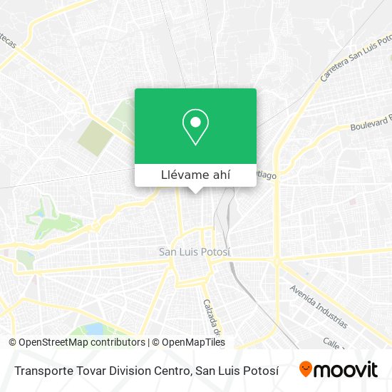 Mapa de Transporte Tovar Division Centro