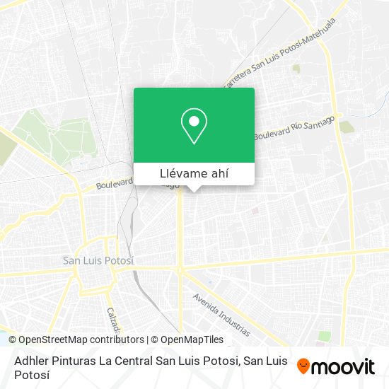 Mapa de Adhler Pinturas La Central San Luis Potosi