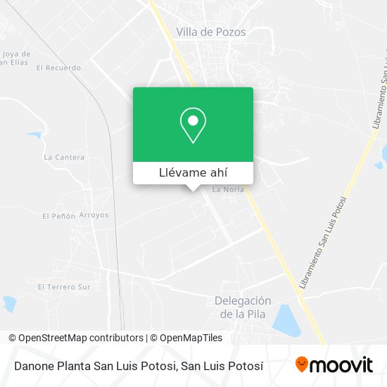 Mapa de Danone Planta San Luis Potosi