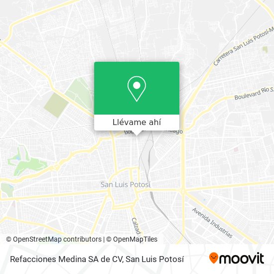 Mapa de Refacciones Medina SA de CV