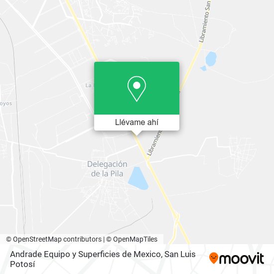 Mapa de Andrade Equipo y Superficies de Mexico