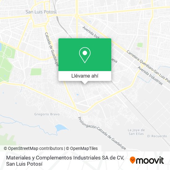 Mapa de Materiales y Complementos Industriales SA de CV