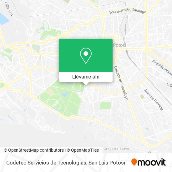 Mapa de Codetec Servicios de Tecnologias