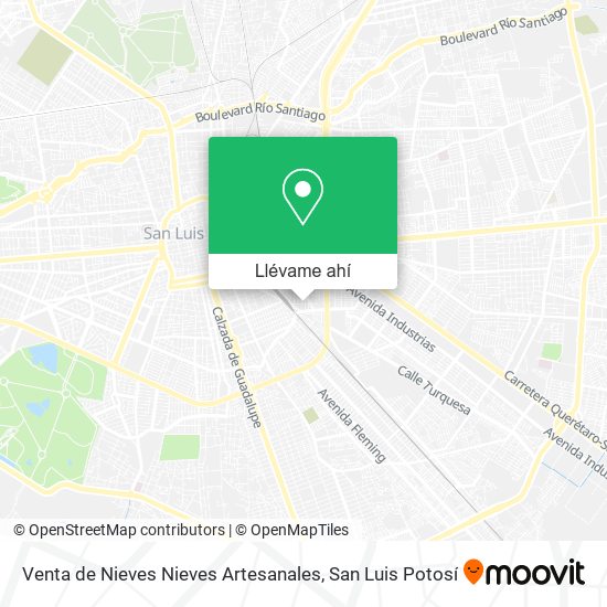 Mapa de Venta de Nieves Nieves Artesanales