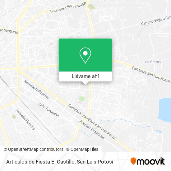 Mapa de Articulos de Fiesta El Castillo
