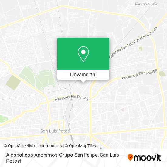 Mapa de Alcoholicos Anonimos Grupo San Felipe