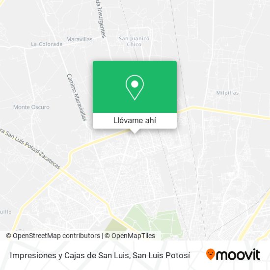 Mapa de Impresiones y Cajas de San Luis